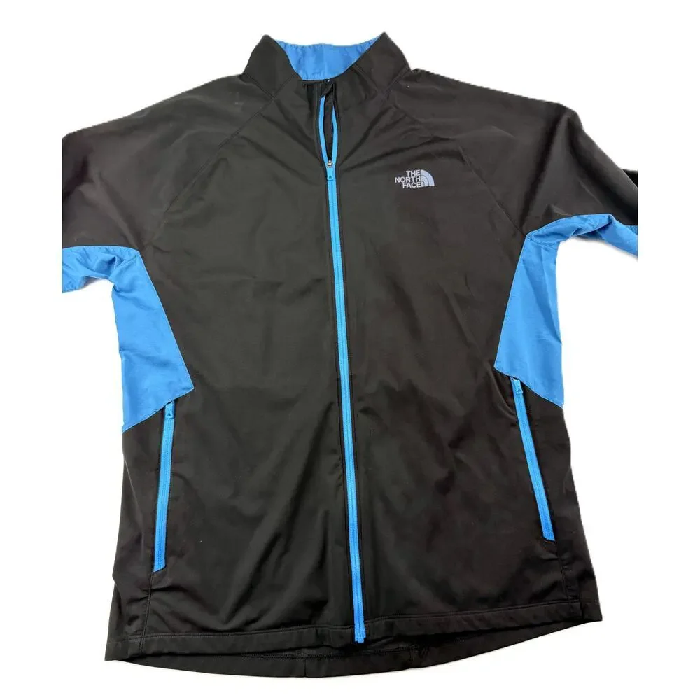 The North Face Men’s Lightning Zip In Rain Jacket in Hero Blue/Black. Size M